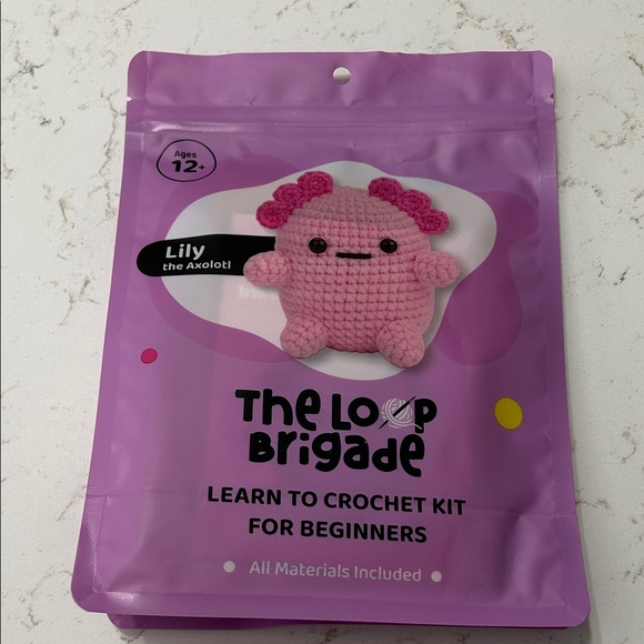 The Loop Brigade Crochet Kit for Beginners Lily the Axolotl - Picture 2 of 5